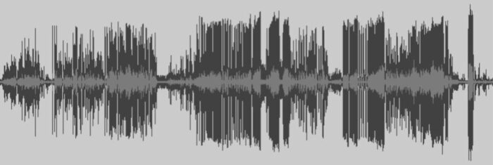 Waveform from the recording of Performing the Archive: A Remix (May 5, 2019)